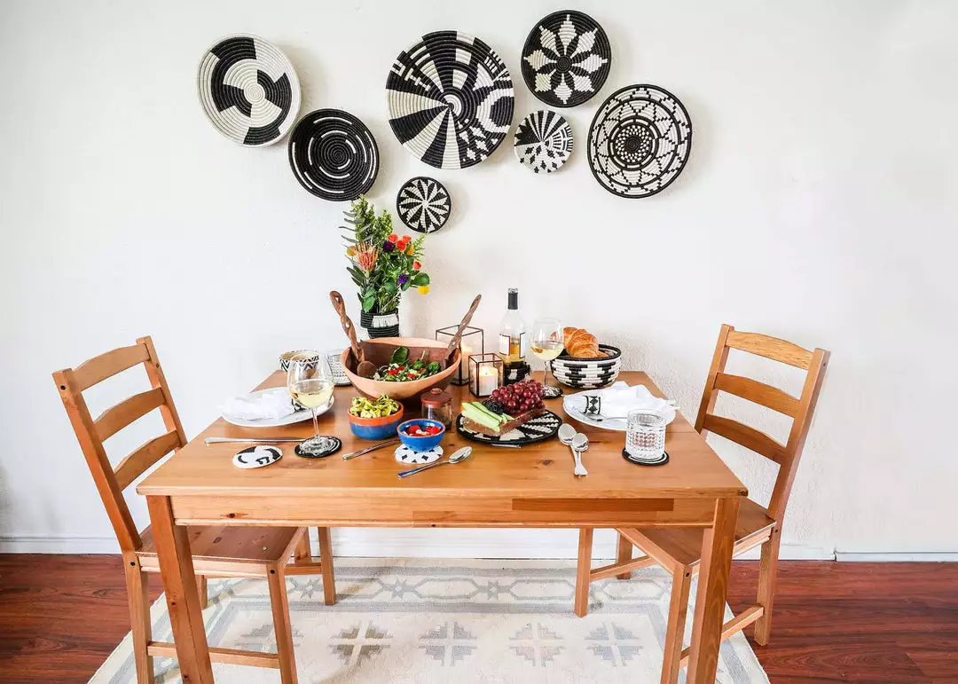 KAZI Home Goods Medium Black Hope Round Basket 3 KAZI Home Goods Medium Black Hope Round Basket