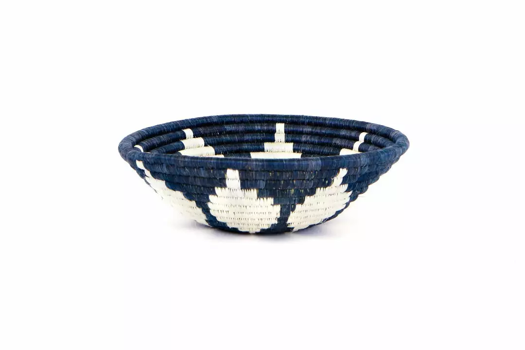 KAZI Medium Blue Night Round Basket 2 KAZI Medium Blue Night Round Basket