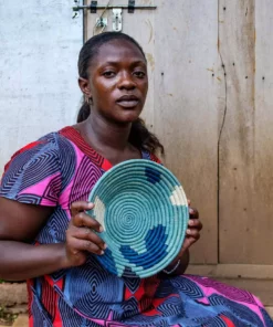 KAZI Medium Cool Sukari Round Basket Home Goods