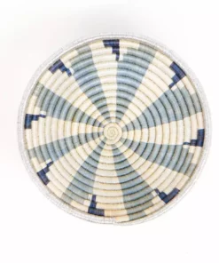 KAZI Medium Metallic Silver Virunga Round Basket Home Goods