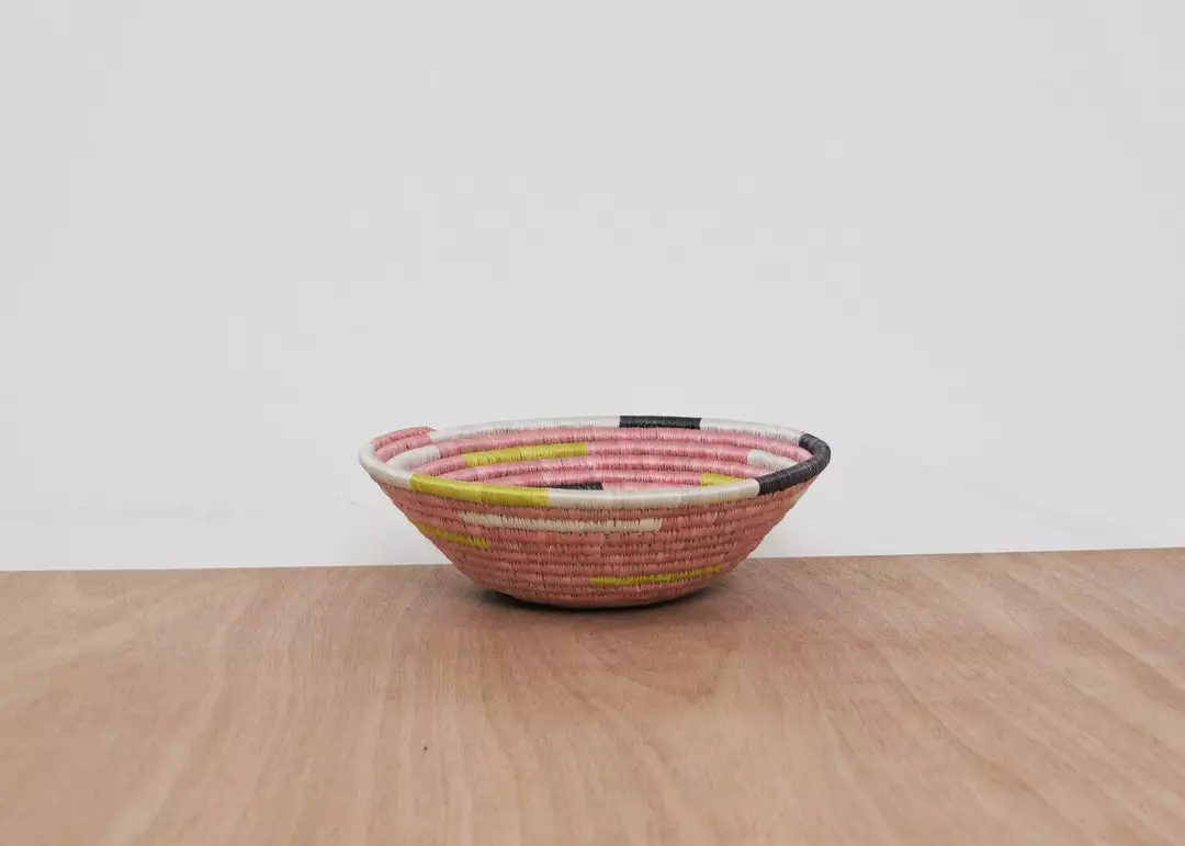 KAZI Medium Pale Blush Spiral Basket Home Goods 3 KAZI Medium Pale Blush Spiral Basket Home Goods