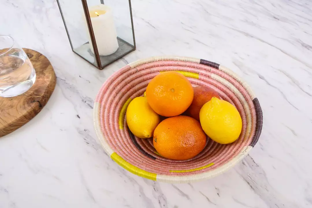 KAZI Medium Pale Blush Spiral Basket Home Goods 2 KAZI Medium Pale Blush Spiral Basket Home Goods