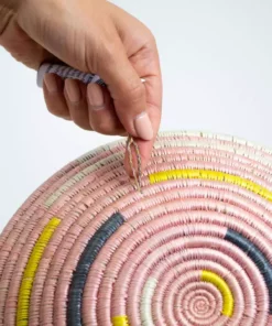 KAZI Medium Pale Blush Spiral Basket Home Goods 7 KAZI Medium Pale Blush Spiral Basket Home Goods