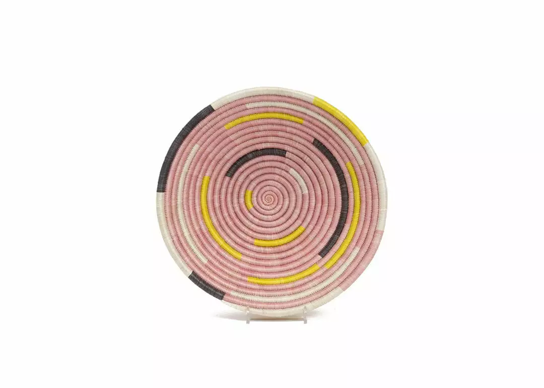 KAZI Medium Pale Blush Spiral Basket Home Goods 1 KAZI Medium Pale Blush Spiral Basket Home Goods