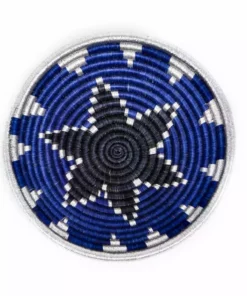 KAZI Home Goods Navy Blue Round Basket