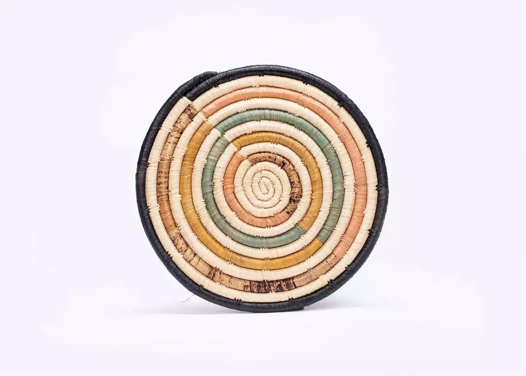 KAZI Best Sellers Peach + Banana Bark Striped Trivet 1 KAZI Best Sellers Peach + Banana Bark Striped Trivet