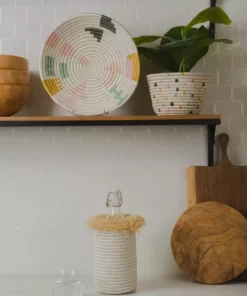 KAZI Large Anyon Round Basket Home Goods