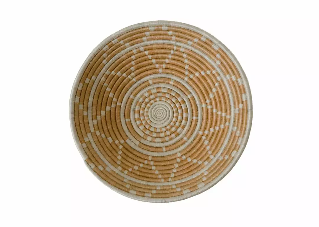 KAZI Home Goods Apricot Burst Large Round Basket 1 KAZI Home Goods Apricot Burst Large Round Basket