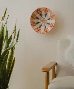 KAZI Home Goods Large Apricot Hope Round Basket