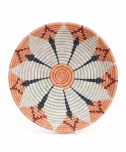 KAZI Home Goods Large Apricot Hope Round Basket