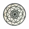 KAZI Large Black + White Thousand Hills Round Basket Home Goods