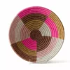 KAZI Home Goods Large Blossom Pinks + Tan Round Basket