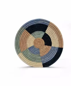 KAZI Large Color Blocked Round Basket