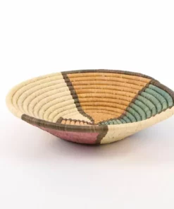 KAZI Home Goods Large Lilac + Neutrals Round Basket 6 KAZI Home Goods Large Lilac + Neutrals Round Basket