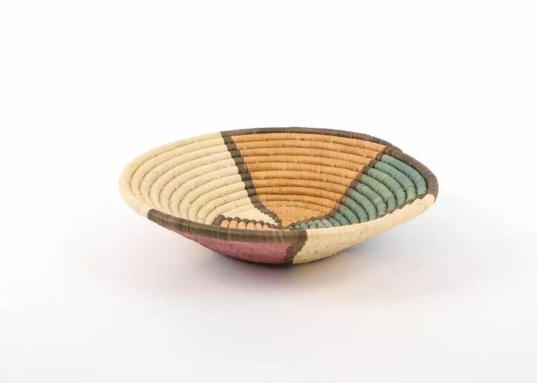 KAZI Home Goods Large Lilac + Neutrals Round Basket 3 KAZI Home Goods Large Lilac + Neutrals Round Basket