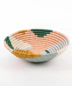 KAZI Large Metallic Floret Kijani Round Basket Home Goods 8 KAZI Large Metallic Floret Kijani Round Basket Home Goods