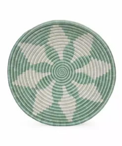 KAZI Seafoam Hope Large Round Basket Home Goods