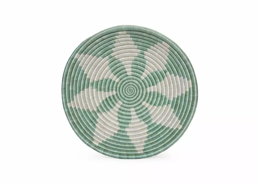 KAZI Seafoam Hope Large Round Basket Home Goods 1 KAZI Seafoam Hope Large Round Basket Home Goods