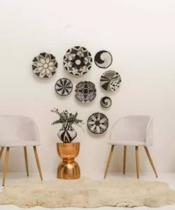 KAZI Home Goods Large Slate Hope Round Basket