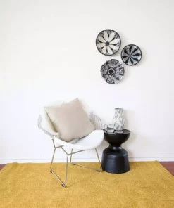 KAZI Home Goods Large Slate Hope Round Basket