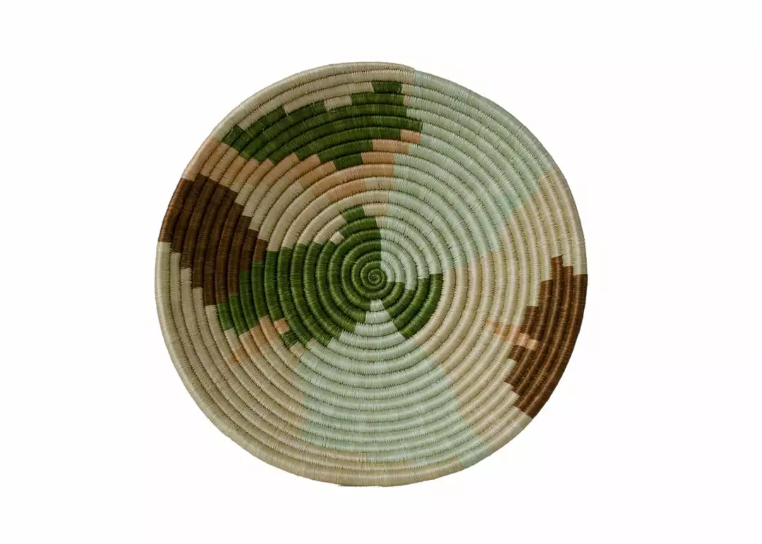 KAZI Tierra Abstract Large Round Basket 1 KAZI Tierra Abstract Large Round Basket