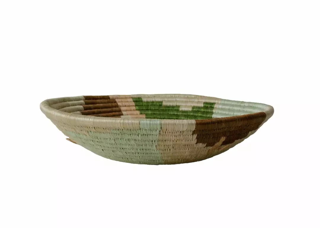 KAZI Tierra Abstract Large Round Basket 2 KAZI Tierra Abstract Large Round Basket
