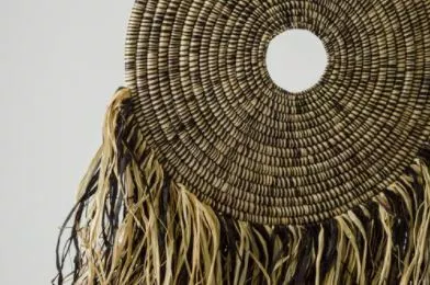 KAZI Home Goods Small Black Woven Wall Disc Art 2 KAZI Home Goods Small Black Woven Wall Disc Art