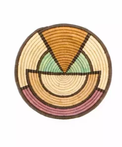 KAZI Extra Large Lilac + Neutrals Round Basket Home Goods