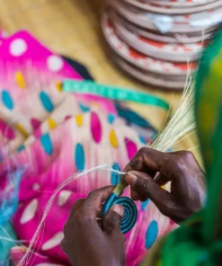 KAZI Extra Large Shades Of Sand Hope Round Basket