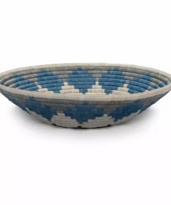 KAZI Extra Large Sky Blue Burst Round Basket Home Goods