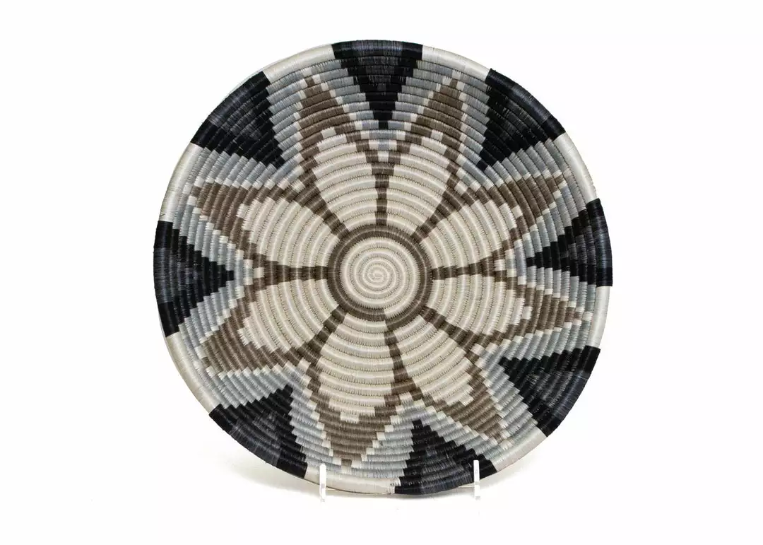 KAZI Extra Large Slate Jua Round Basket Home Goods 1 KAZI Extra Large Slate Jua Round Basket Home Goods