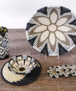 KAZI Extra Large Slate Jua Round Basket Home Goods