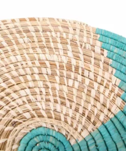 KAZI Home Goods Natural And Turquoise Plate
