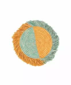 KAZI Home Goods Small Bermuda Fringed Wall Disc I