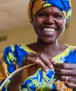 KAZI Small Black Half Moon Fringed Wall Disc Home Goods