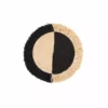 KAZI Small Black Half Moon Fringed Wall Disc Home Goods
