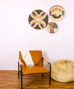 KAZI Jumbo Lilac + Neutrals Round Basket Home Goods