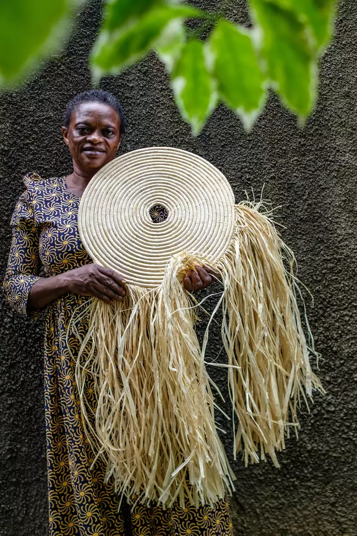 KAZI Medium Natural Woven Wall Disc Home Goods 3 KAZI Medium Natural Woven Wall Disc Home Goods