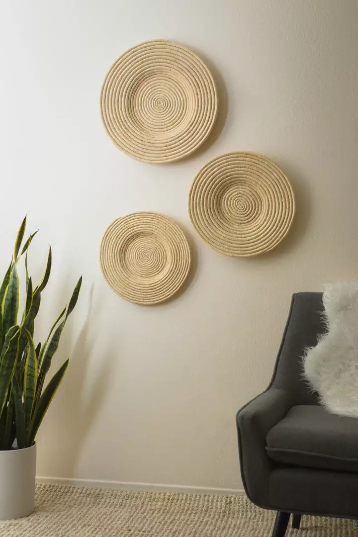 KAZI Medium All Natural Woven Wall Plate Home Goods 2 KAZI Medium All Natural Woven Wall Plate Home Goods