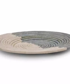 KAZI Home Goods Soft Gray Demi Woven Wall Plate