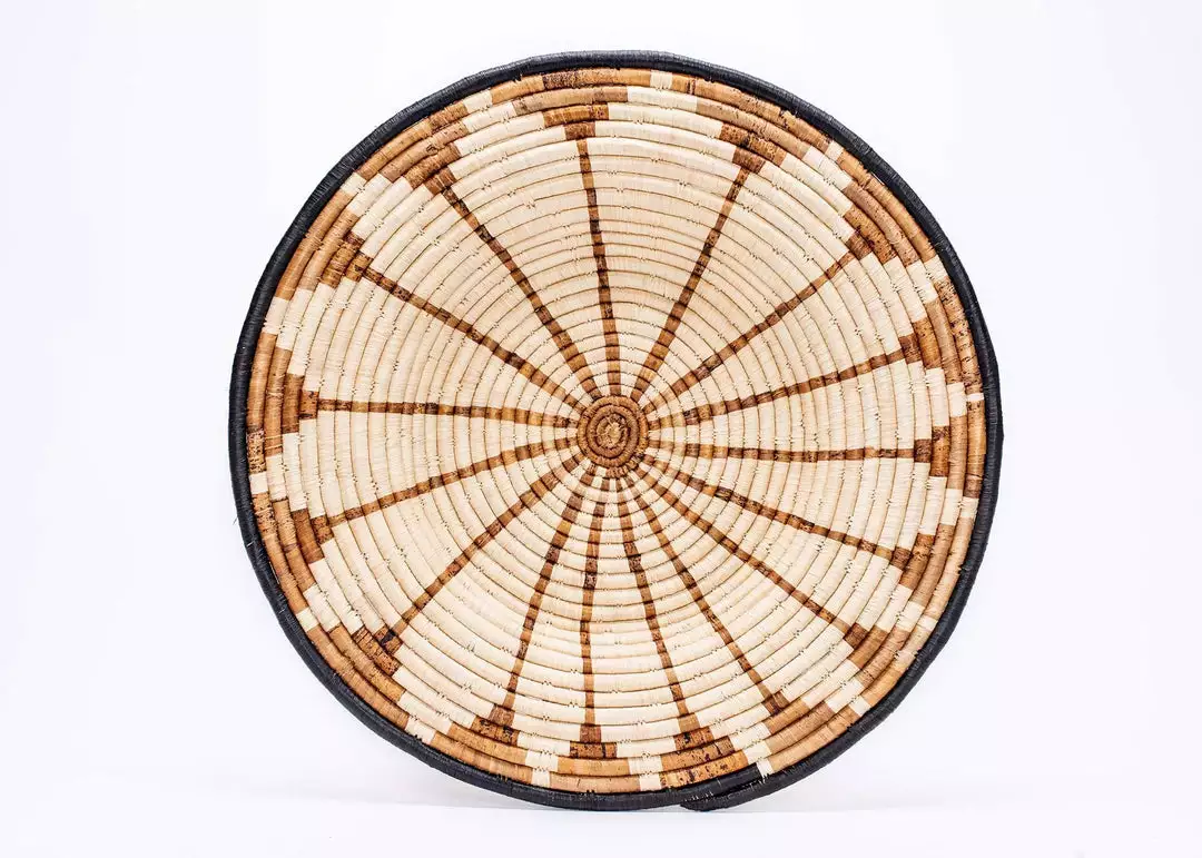 KAZI Large Banana Burst Woven Wall Plate Home Goods 1 KAZI Large Banana Burst Woven Wall Plate Home Goods
