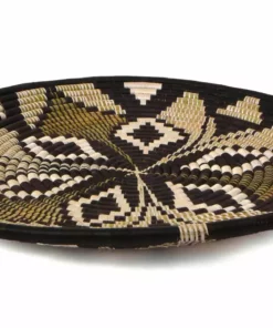 KAZI Large Black Tilda Plate Woven Wall Plate