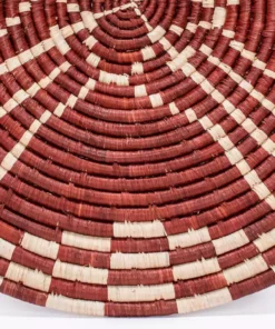 KAZI Home Goods Large Burgundy Sanaa Woven Wall Plate 6 KAZI Home Goods Large Burgundy Sanaa Woven Wall Plate