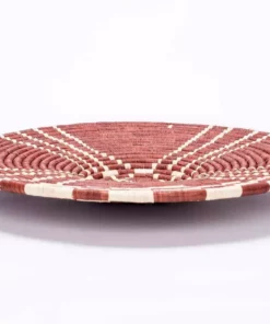 KAZI Home Goods Large Burgundy Sanaa Woven Wall Plate 7 KAZI Home Goods Large Burgundy Sanaa Woven Wall Plate