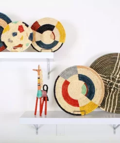 KAZI Home Goods Large Cocoa Sanaa Woven Wall Plate 15 KAZI Home Goods Large Cocoa Sanaa Woven Wall Plate