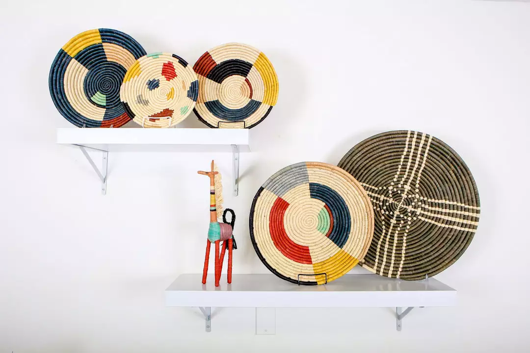 KAZI Home Goods Large Cocoa Sanaa Woven Wall Plate 8 KAZI Home Goods Large Cocoa Sanaa Woven Wall Plate