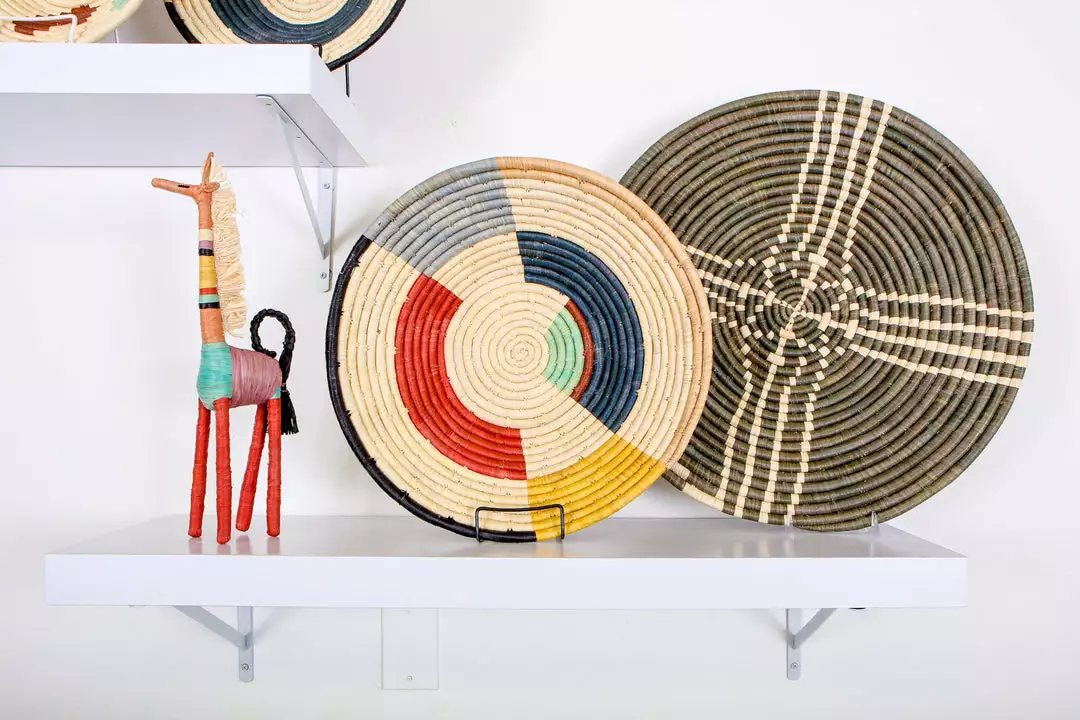 KAZI Home Goods Large Cocoa Sanaa Woven Wall Plate 5 KAZI Home Goods Large Cocoa Sanaa Woven Wall Plate