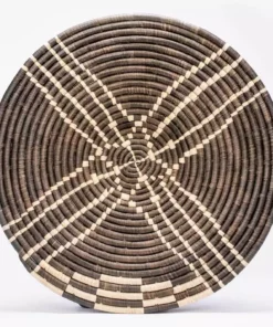 KAZI Home Goods Large Cocoa Sanaa Woven Wall Plate