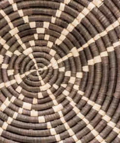 KAZI Home Goods Large Cocoa Sanaa Woven Wall Plate