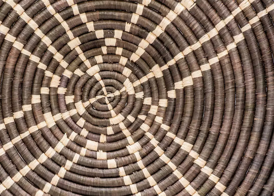 KAZI Home Goods Large Cocoa Sanaa Woven Wall Plate 2 KAZI Home Goods Large Cocoa Sanaa Woven Wall Plate